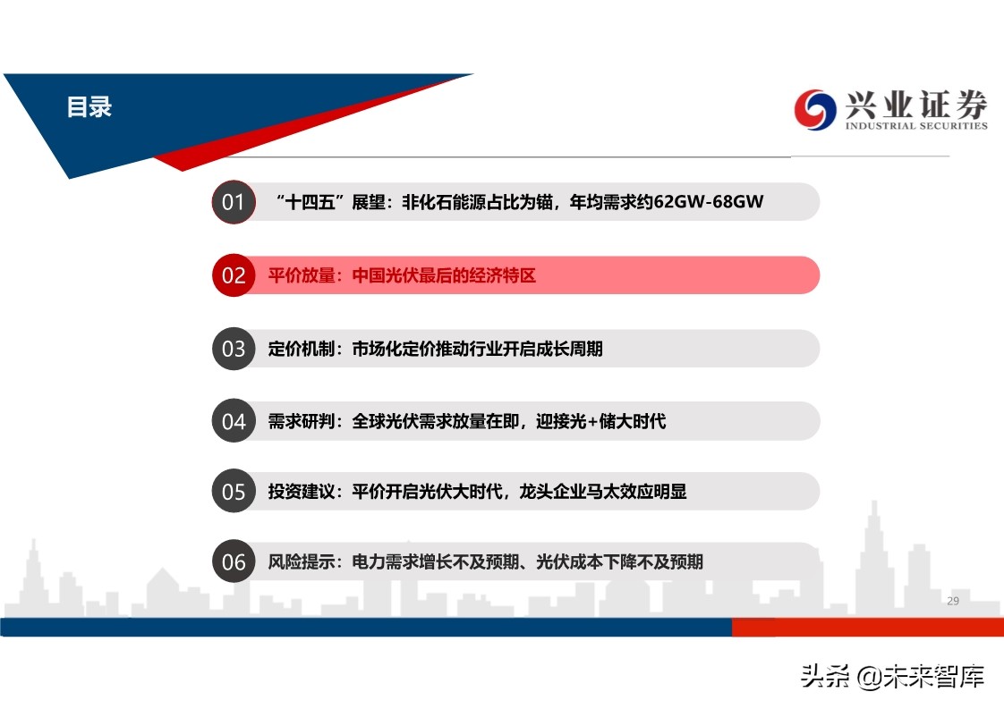 光伏行业投资策略：平价开启光伏大时代，龙头企业马太效应明显