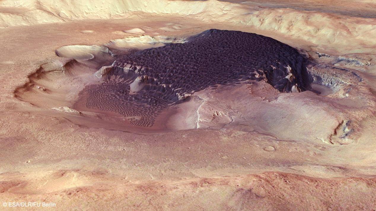 在火星冰盖下发现隐藏湖泊的迹象