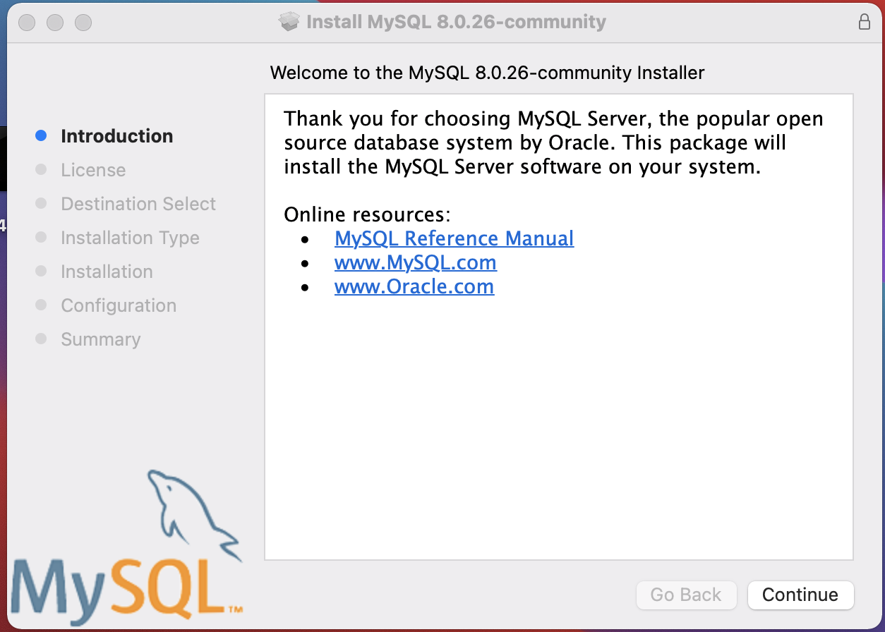 Mac big sur 安装并使用MySql8