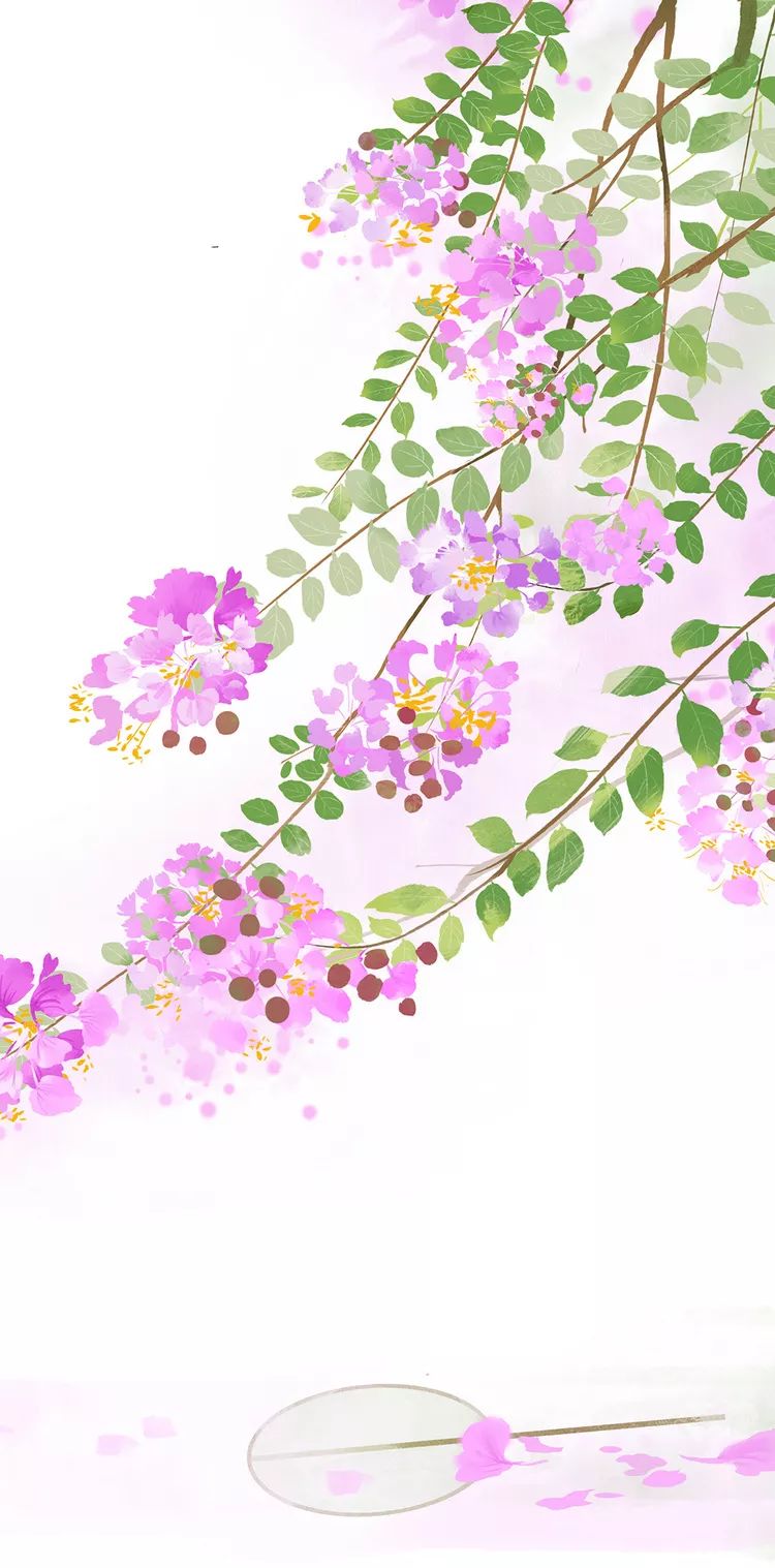 古风美物插画 | 裁为合欢扇，团团似明月