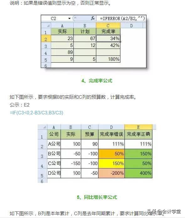 会计财务必学的20个Excel函数公式