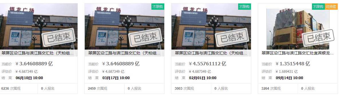 四川银龙广场塌陷背后：多次流拍，老板拥15家公司还是“老赖”