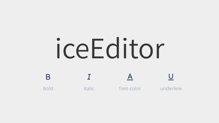 iceEditor - 极致简洁的免费开源富文本编辑器