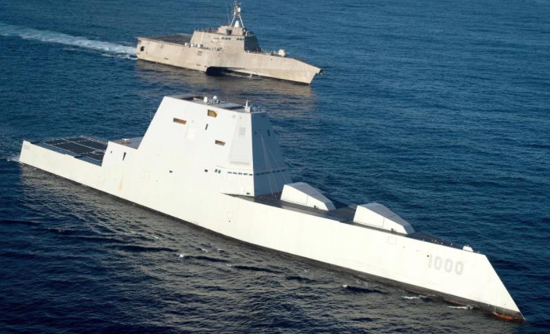 美第三艘萬噸大驅完成海試，滿載排水量14000噸，將換裝高超導彈