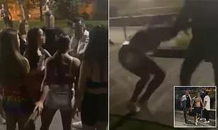 澳华男伙同他人当街围殴3少女，致2人脑震荡被捕！现场视频流出