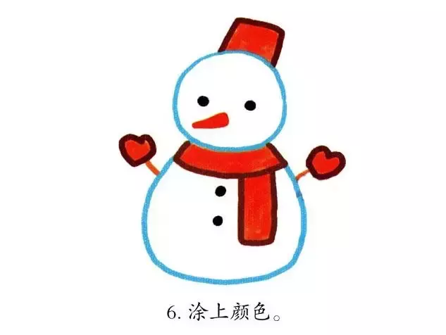 简单的雪人简笔画教程