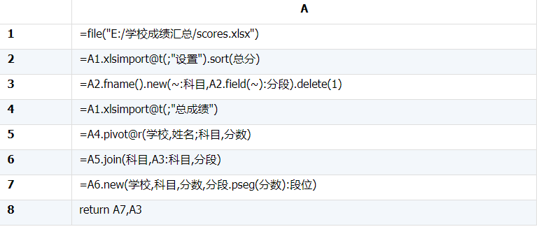 如何关联分段代码表生成统计报表