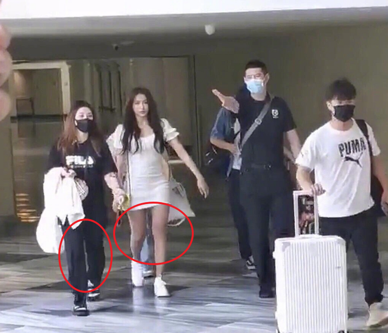 金子涵机场照生图显胖，照片放大三倍后，却发