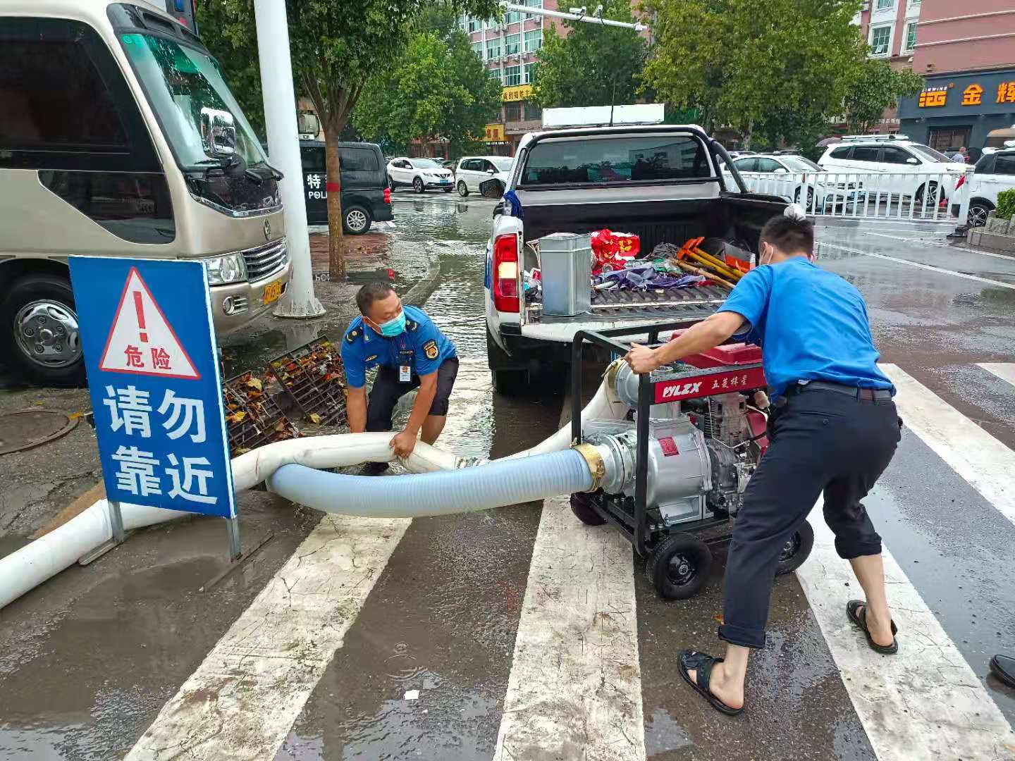 |直击鹿邑防汛一线