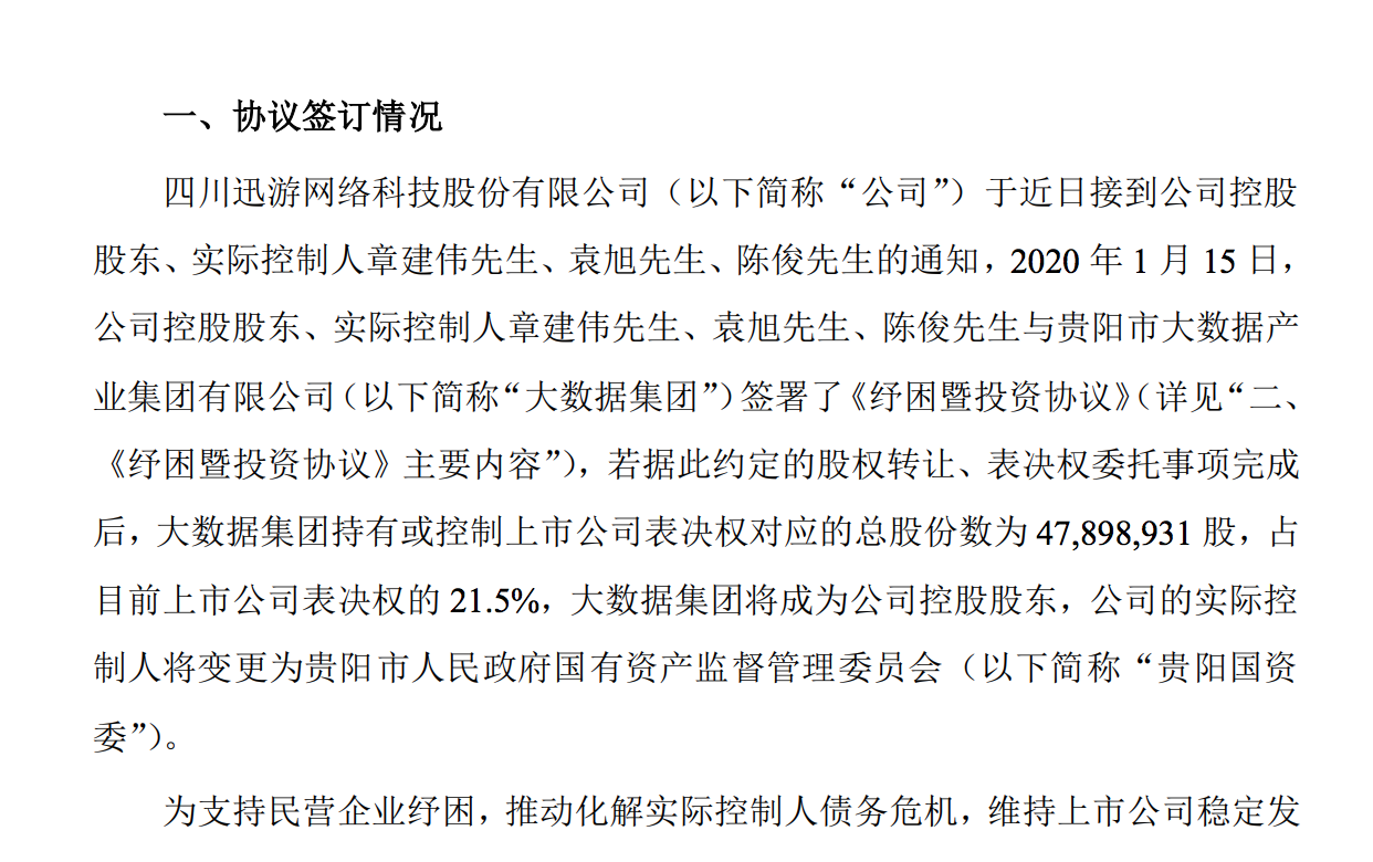 迅游科技变迁：实控人持股不足1%，高管曾互掐，债务纠纷仍存