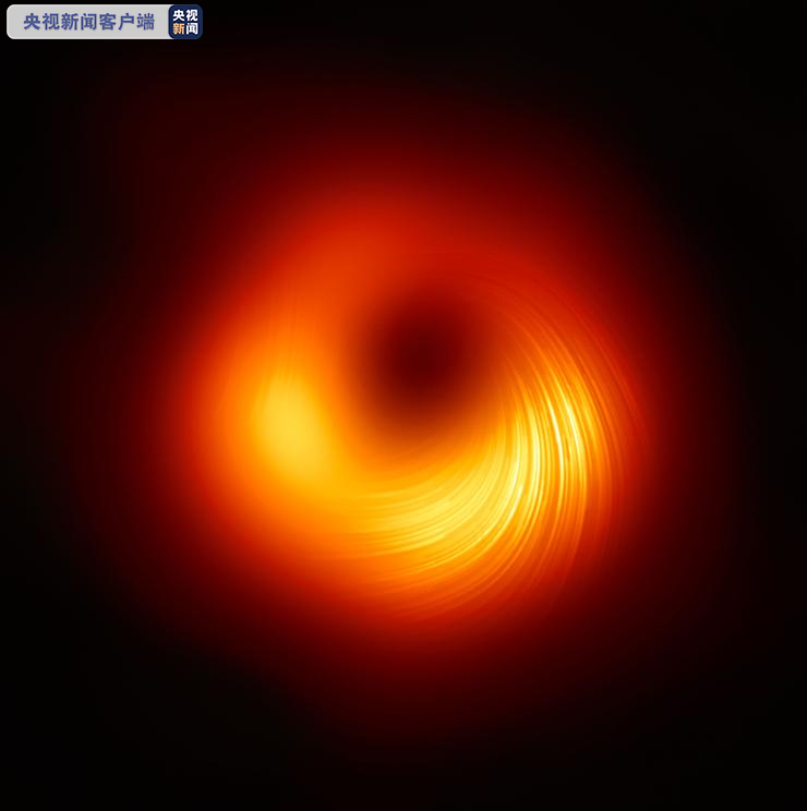 黑洞进展偏振光下m87超大质量黑洞的影像