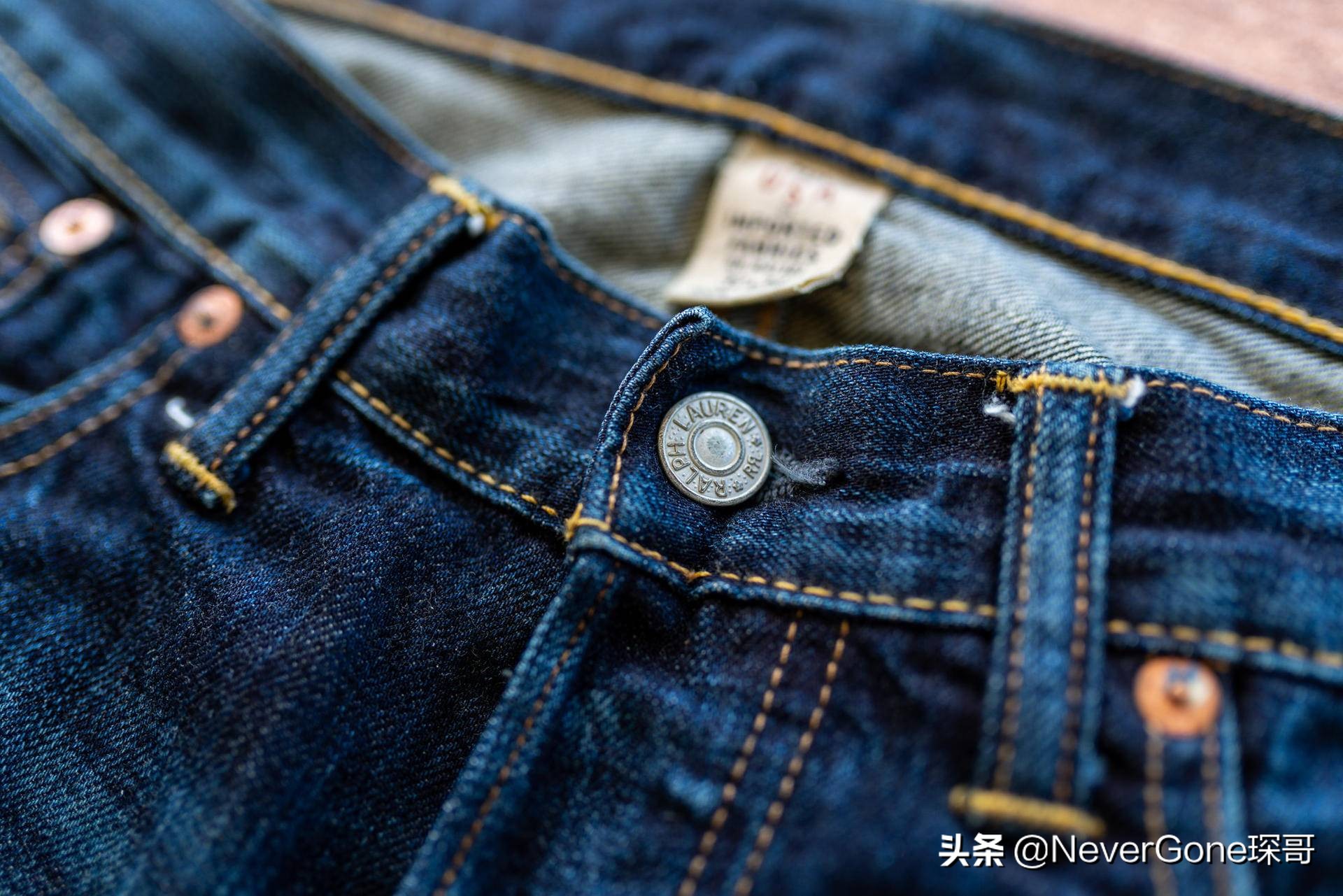 绕不开的袋花情节——一条RRL水洗赤耳牛仔裤