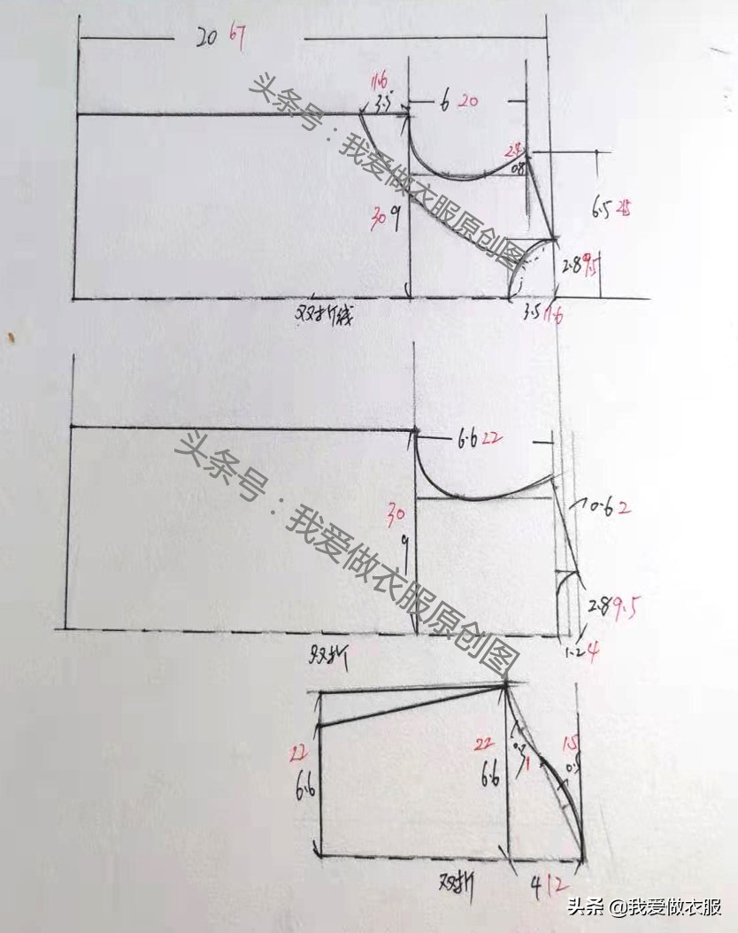 春季复古棉麻圆领宽松上衣裁剪图，搭配一条阔腿裤，太好看了吧