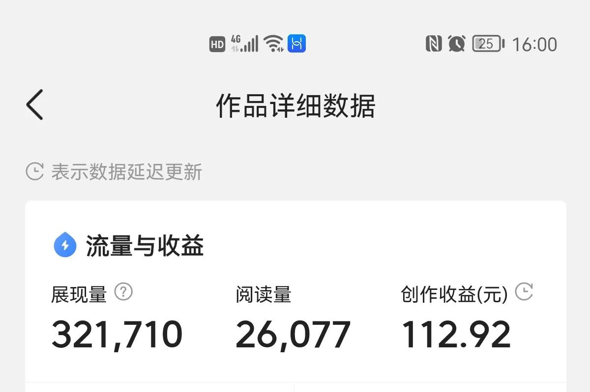 绝对真实！晒一下我在头条创作一条文章赚了多少