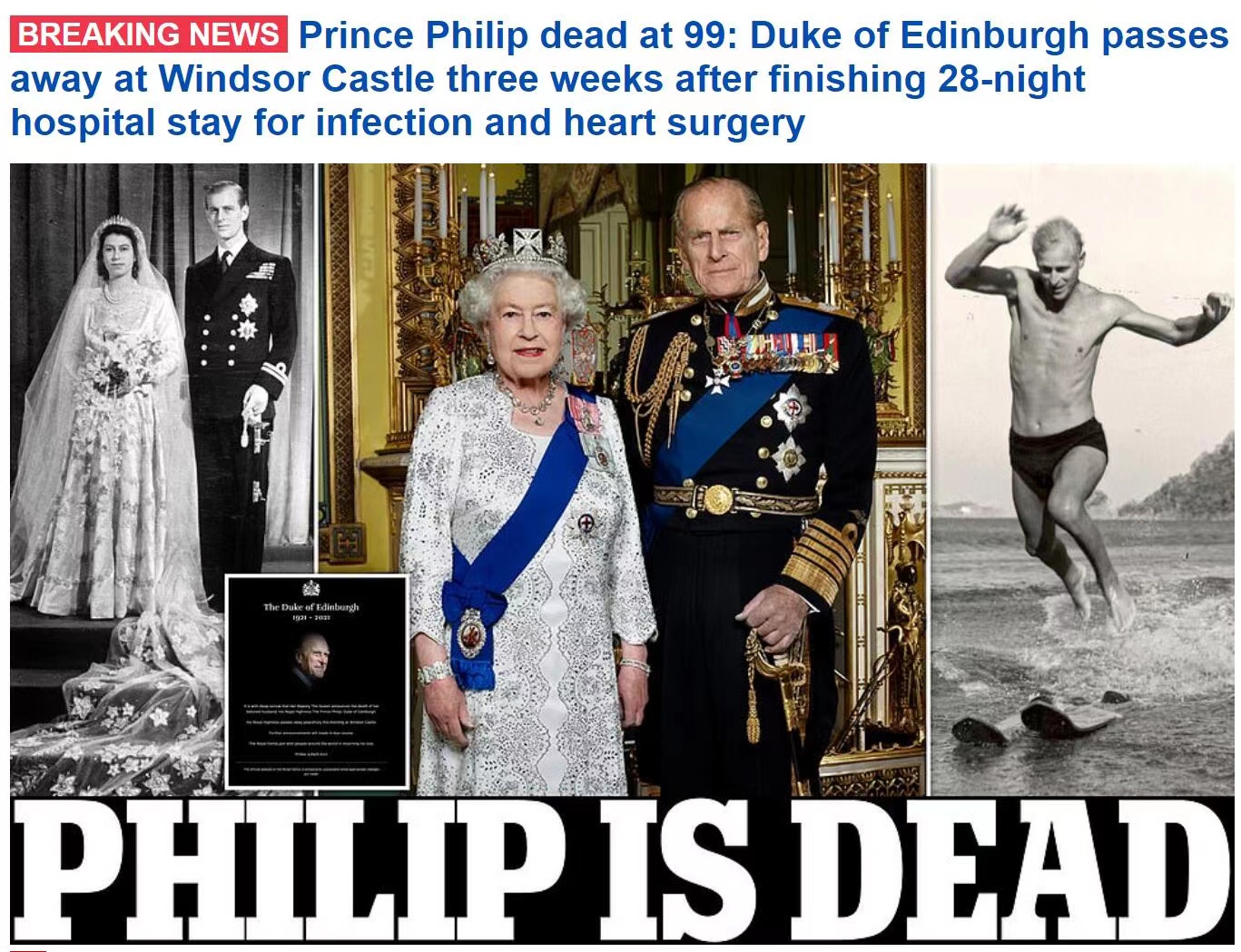 英国女王丈夫菲利普亲王去世女王悲痛告别