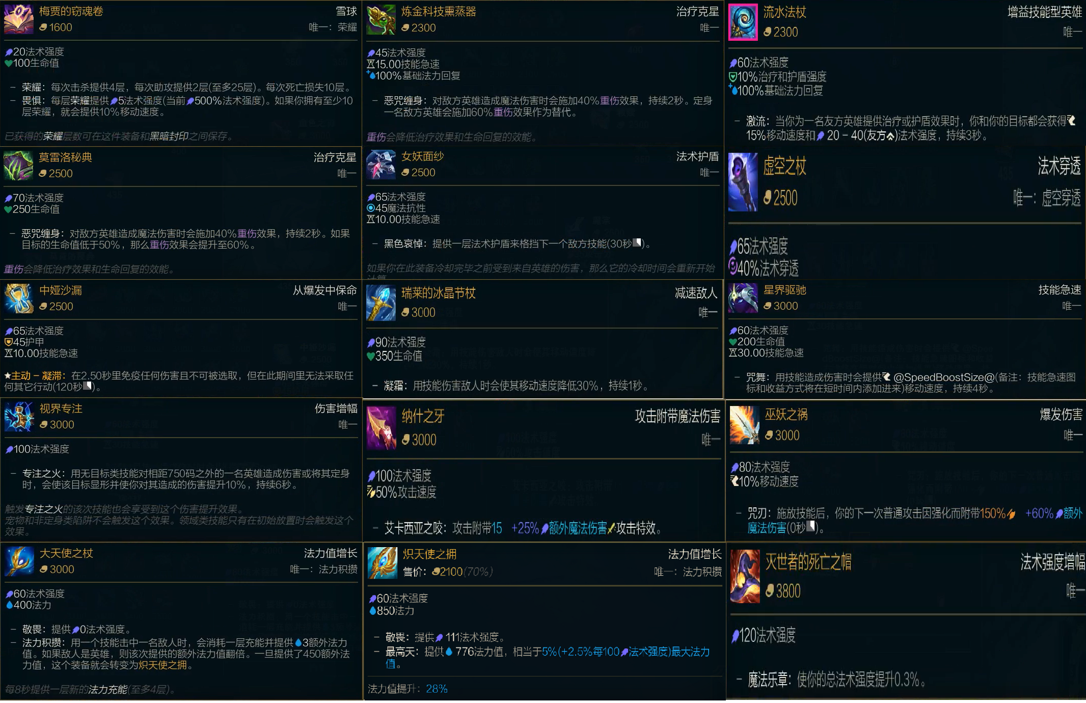 「LOL」S11季前赛所有传说装备+神话装备