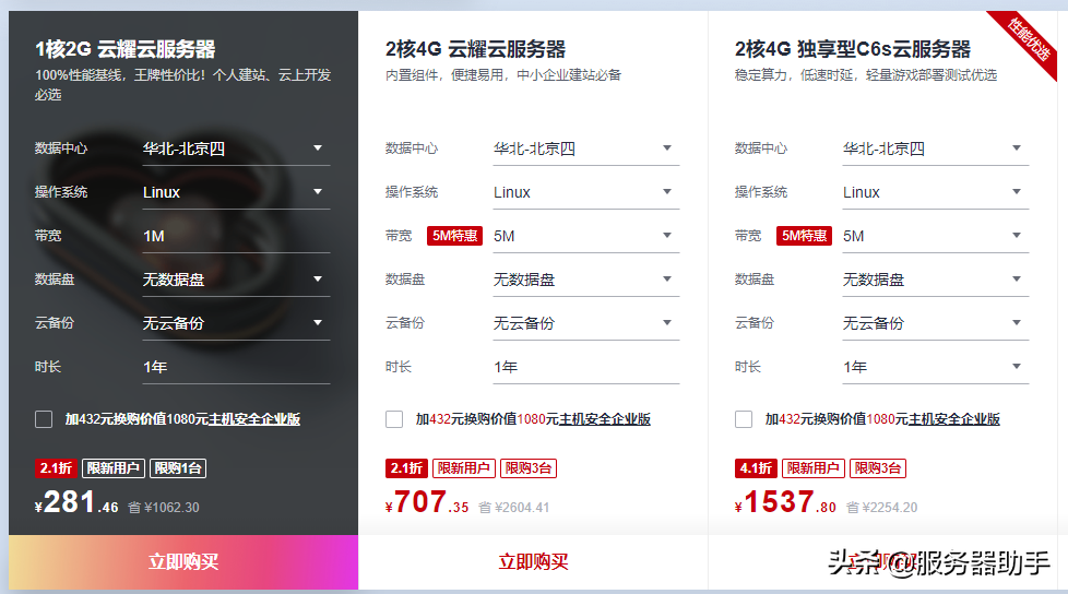 2020.11.11活动之前的云服务器的价格？图文留证