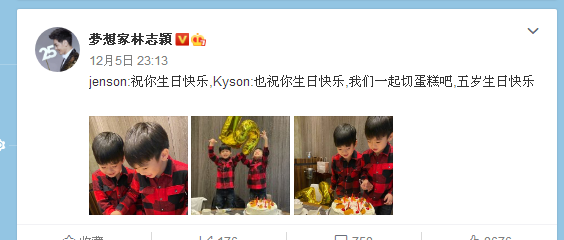 林志颖：为异卵双胞胎爱子5岁庆生，一个长得像