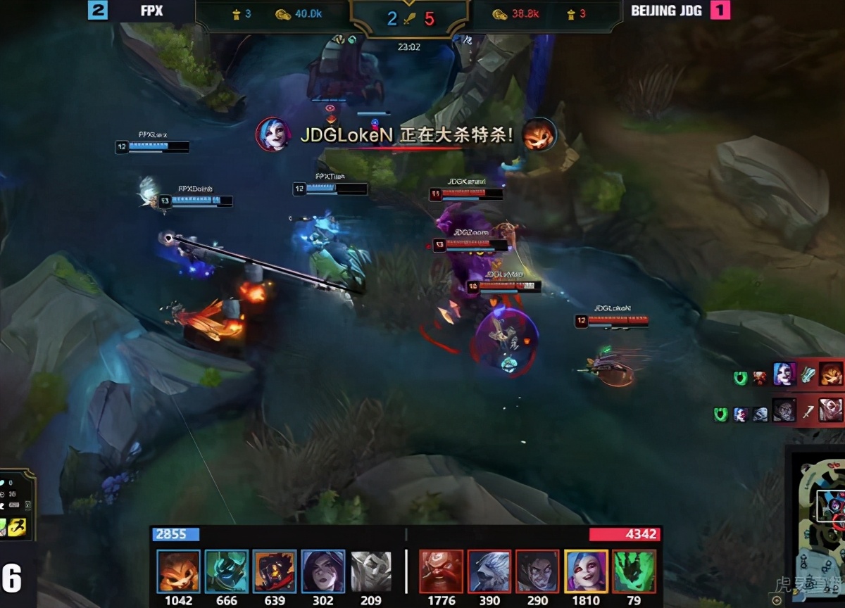 Doinb5 is killed! FPX is entered 4 strong, all sorts of days of small confidence flying a group restore in the round