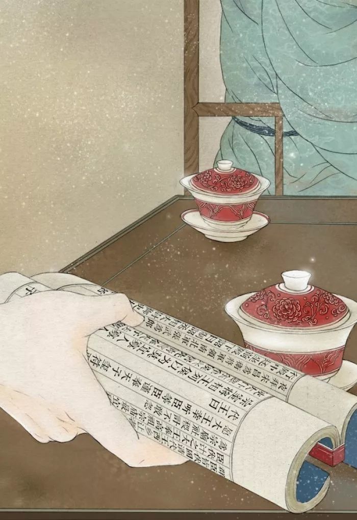 古风美物插画 | 裁为合欢扇，团团似明月