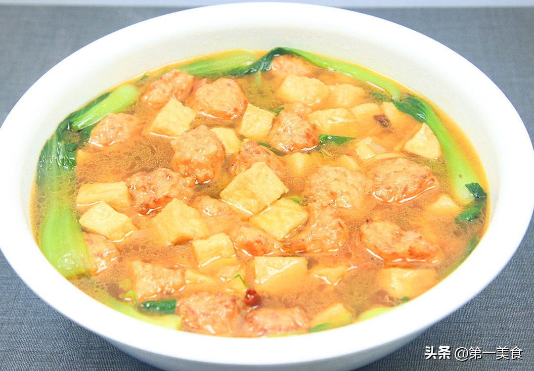 图片[13]-【青菜丸子炖豆腐】做法步骤图 清淡少油-起舞食谱网