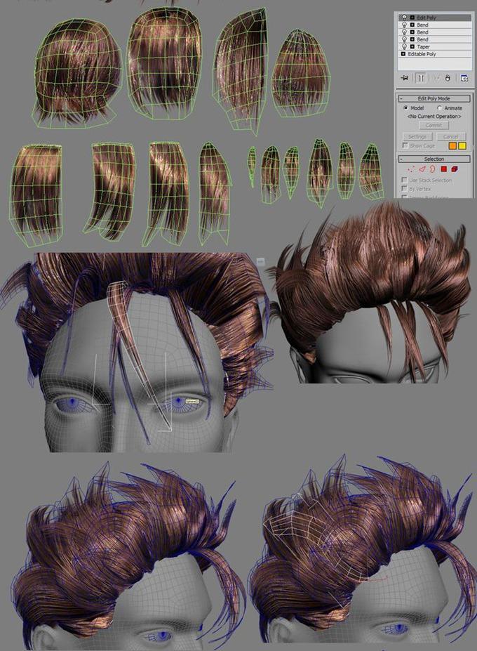 教学｜ZBrush不同种类头发的雕刻教程，做建模界的弄潮儿
