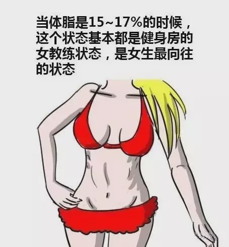 男女體脂對照圖，看看你是哪一種？