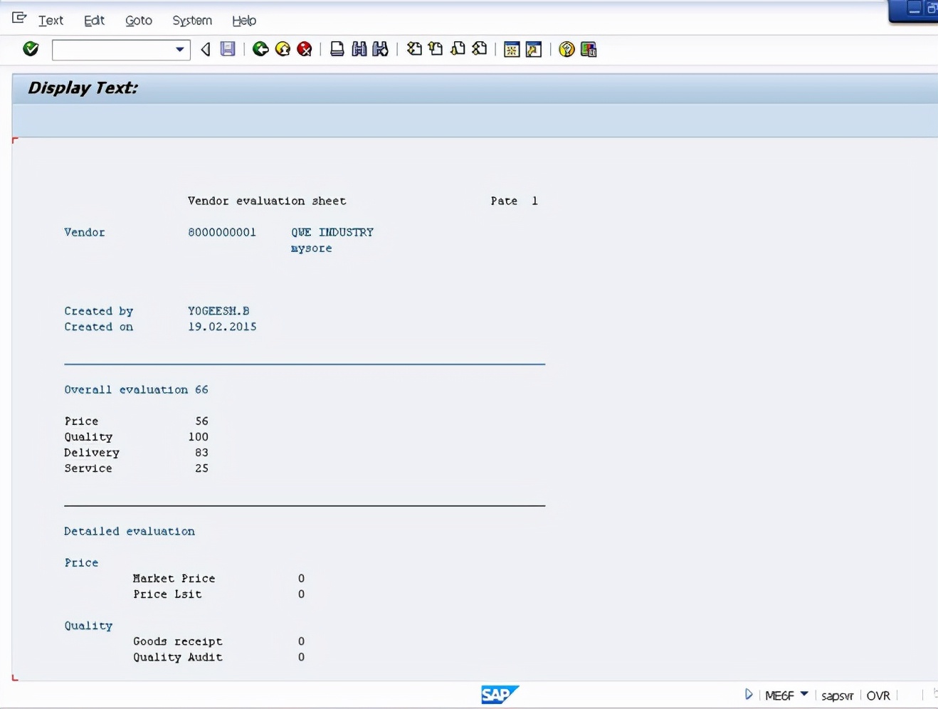 「翻譯」SAP MM 供應商評估流程初階