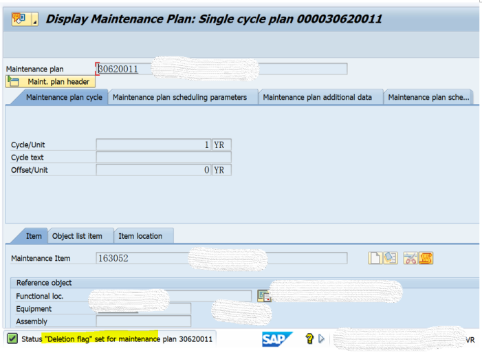 SAP PM入门系列18 - IP25为维护计划设置删除标记