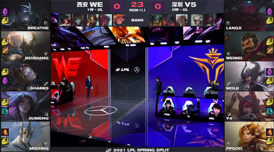 LOL: Limit of Shanks Xin Dela grabs dragon, WE 2-1 beats V5