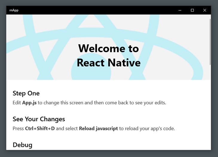 使用React Native可以开发Window桌面应用了
