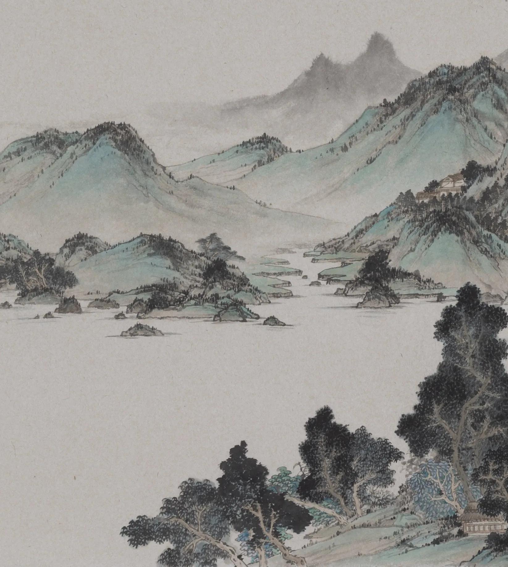 青山绿水皆堪赏——著名书画家戴军记新作《青山绿水图》