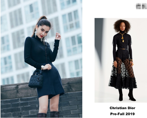 Angelababy早秋穿搭減齡又迷人！ 31歲看著還像小姑娘