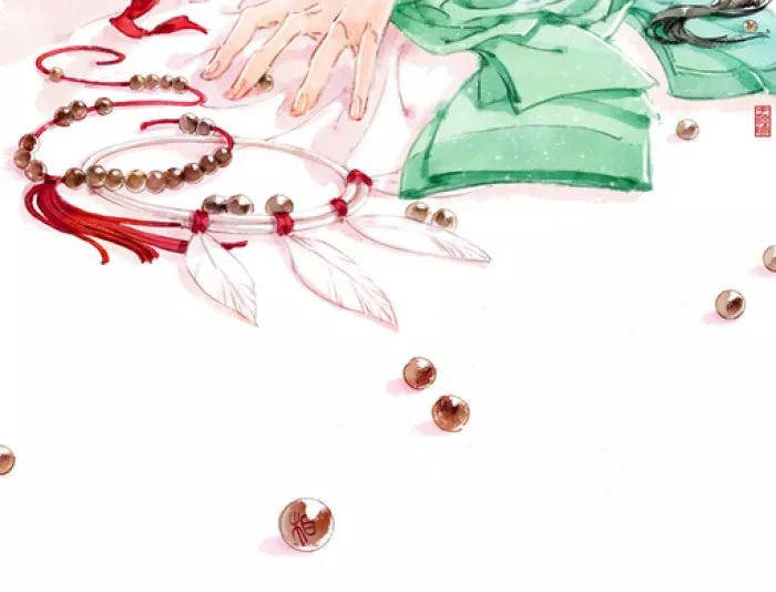 古风美物插画 | 裁为合欢扇，团团似明月