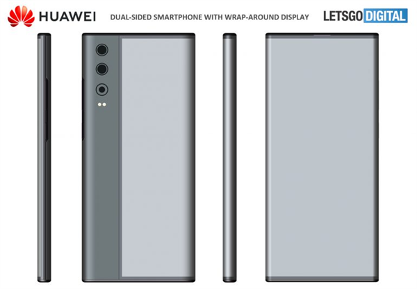 华为新的环绕屏手机设计专利曝光 这不是matex非折叠版？