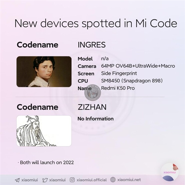 小米官方泄密，红米K50超猛配置曝光：骁龙898+MIUI13+120W快充