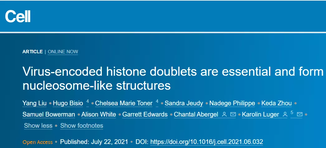 Cell | 颠覆认知！中国学者发现病毒存在核小体结构