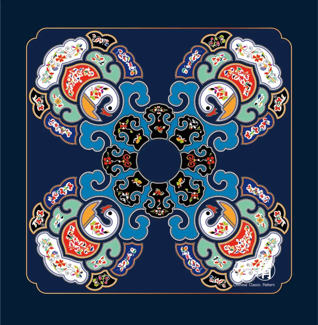 好看！中国古典服饰-云肩纹样图案之美