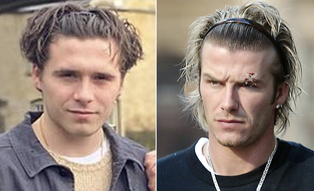 小貝一家同框亮相，四個孩子模仿父親經典髮型，顏值卻都差了不少