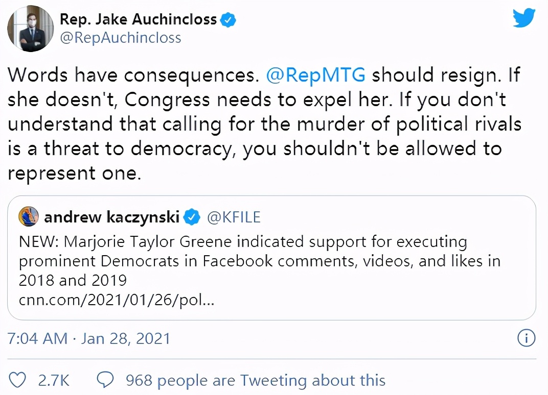 �要么走出去，要么滾出去！�彈劾拜登的共和黨議員遭同事抵制