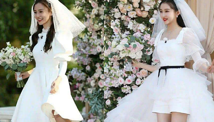《奔跑吧》女嘉宾全员婚纱，只有关晓彤是例外