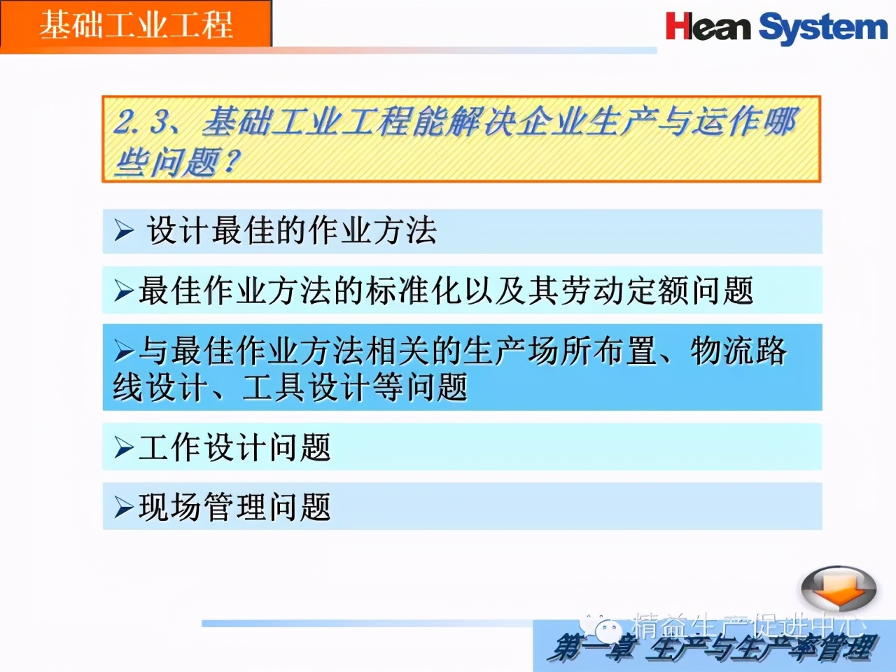 「精益學堂」生產與生產率管理（一）