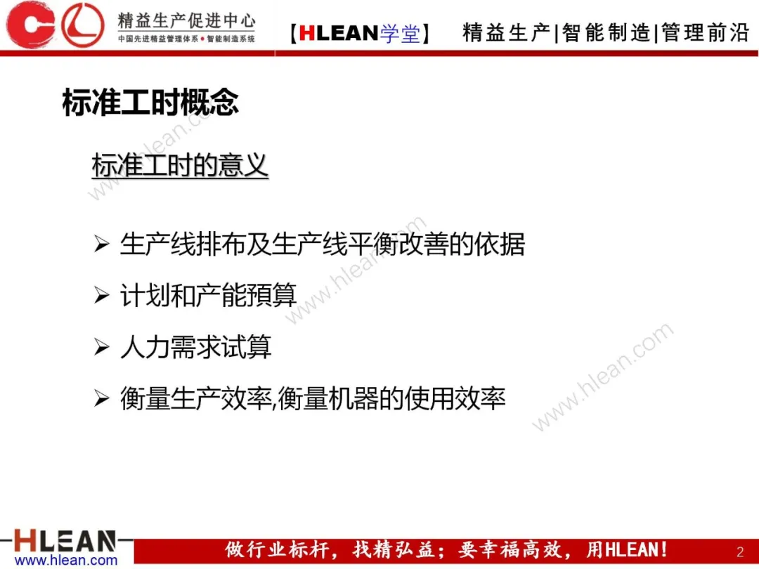 「精益学堂」标准工时简介