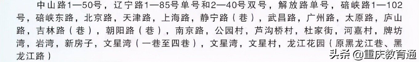 重慶主城近300所小學(xué)劃片范圍匯總（建議收藏）