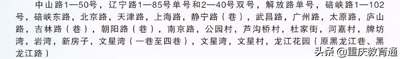 重庆主城近300所小学划片范围汇总（建议收藏）