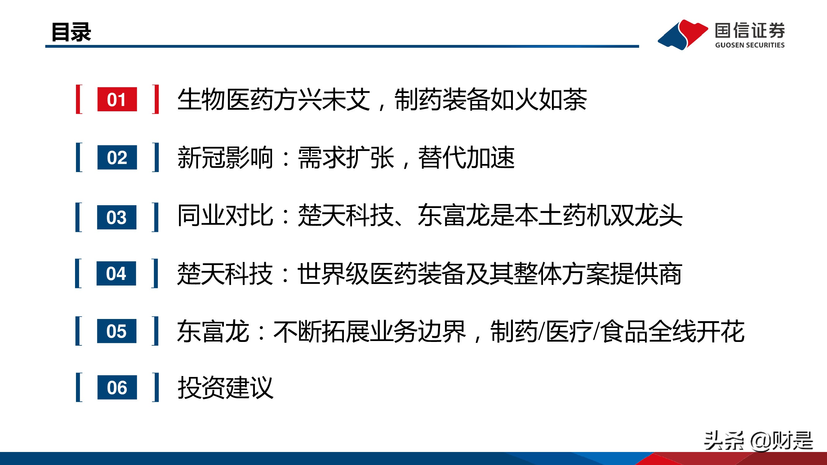 制药装备行业研究报告：替代正当时，龙头最受益