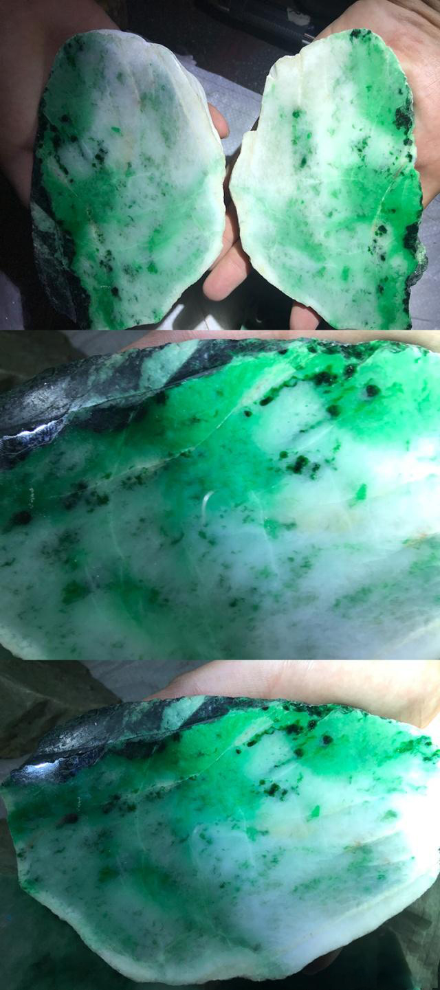 一块赌色的木那场口翡翠原石切开后会不会称心如意呢