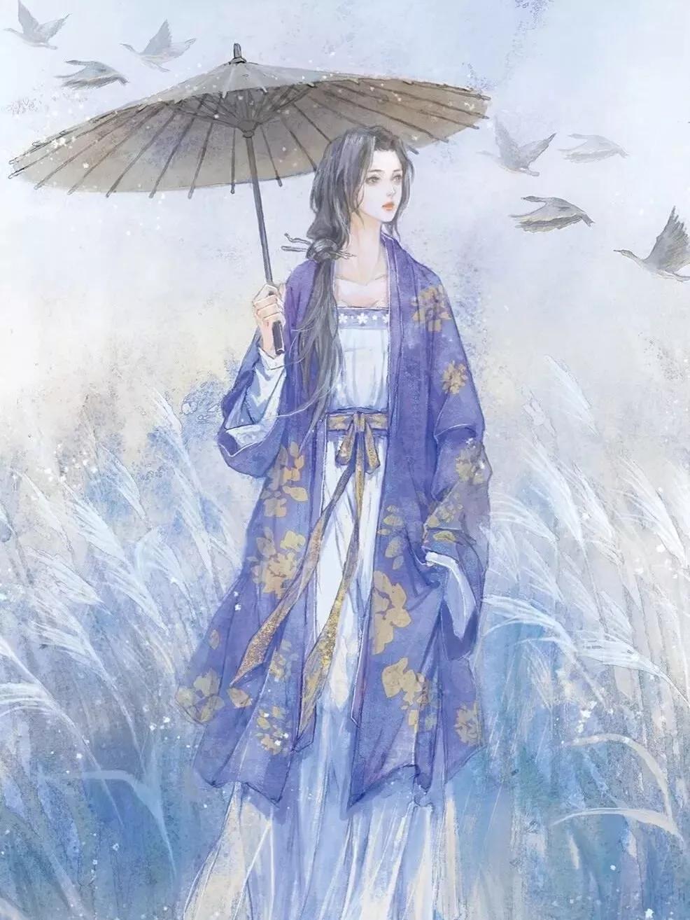 古风系头像人间忽晚，山河已秋图片