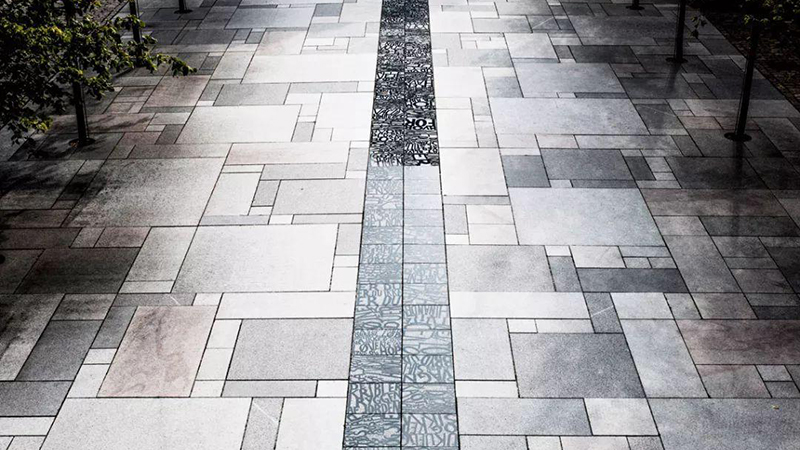 花岗石地面铺装施工方法,适用于广场,公园,展厅等大型场所
