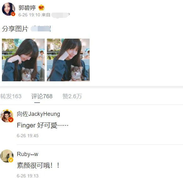 郭碧婷深夜控诉“悔不当初”？向佐留言懒得回复，郭爸爸晒照回应